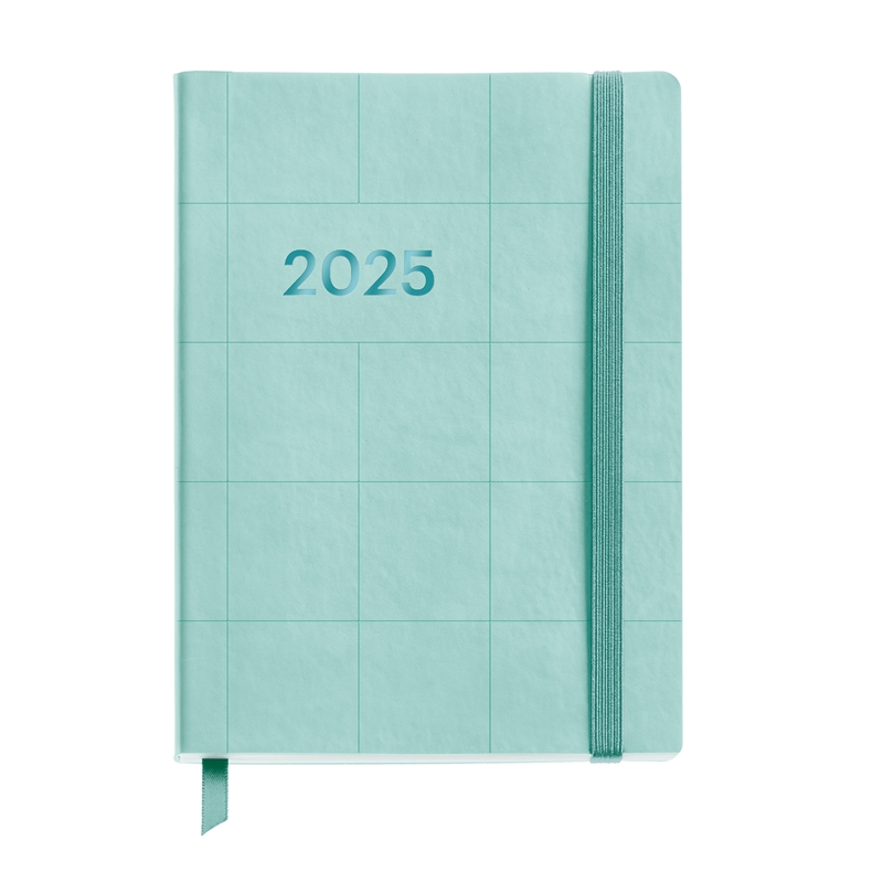 Agenda 2025 Miquelrius Journal semana vista Cuadros flexible aguamarina