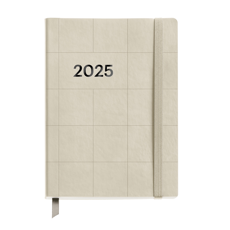 Agenda 2025 Miquelrius Journal semana vista Cuadros flexible crema