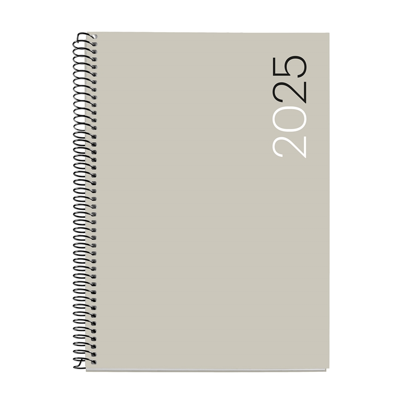 Agenda 2025 Miquelrius Plus semana vista vertical PP City gris