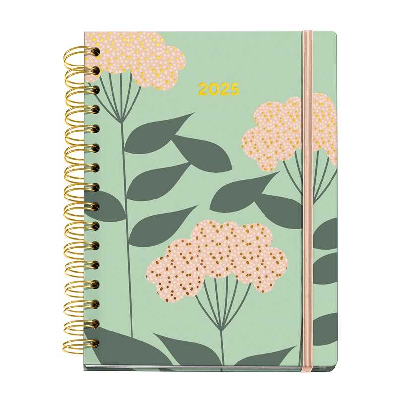 Agenda 2025 Miquelrius Plus día página hortensias Jnielsen