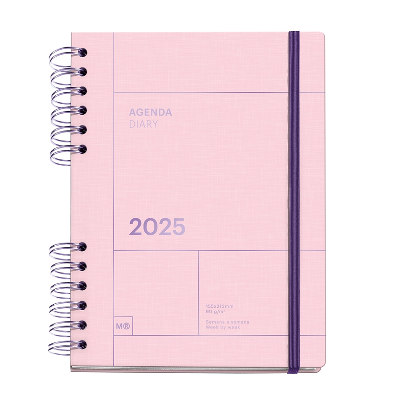 Agenda 2025 Miquelrius Plus semana vista rosa Basics