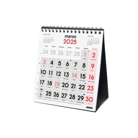 Calendario de sobremesa 2025 Finocam escribir XS
