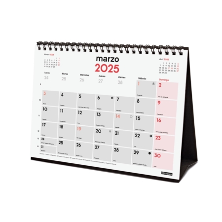 Calendario de sobremesa 2025 Finocam escribir S