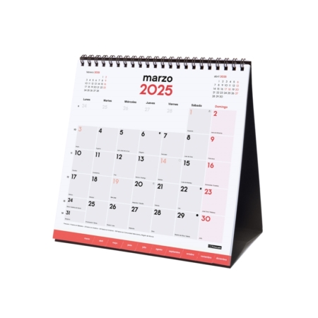 Calendario de sobremesa 2025 Finocam escribir pestañas S