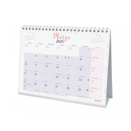 Calendario de sobremesa 2025 Finocam Chic escribir morado
