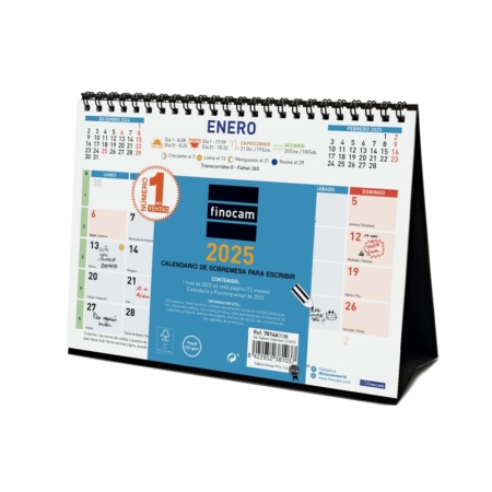 Calendario de sobremesa 2025 Finocam Color escribir S