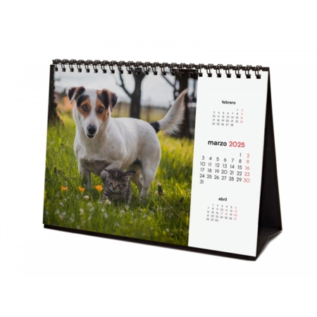 Calendario de sobremesa 2025 Finocam perros y gatos
