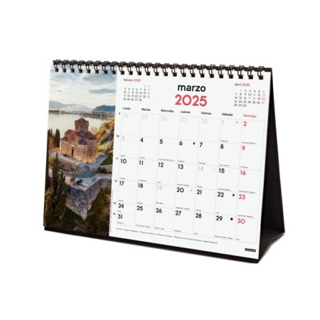 Calendario de sobremesa 2025 Finocam Maravillas del mundo
