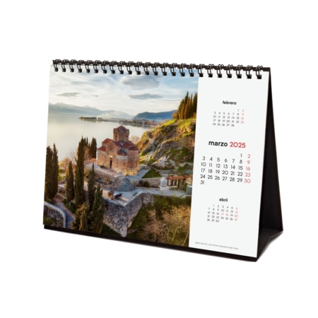 Calendario de sobremesa 2025 Finocam Maravillas del mundo