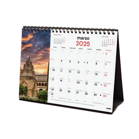 Calendario de sobremesa 2025 Finocam ciudades