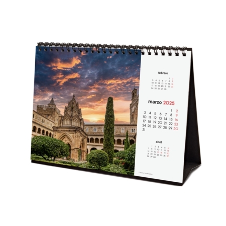 Calendario de sobremesa 2025 Finocam ciudades