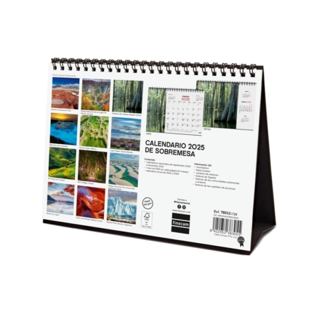 Calendario de sobremesa 2025 Finocam naturaleza