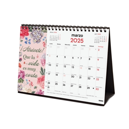 Calendario de sobremesa 2025 Finocam frases