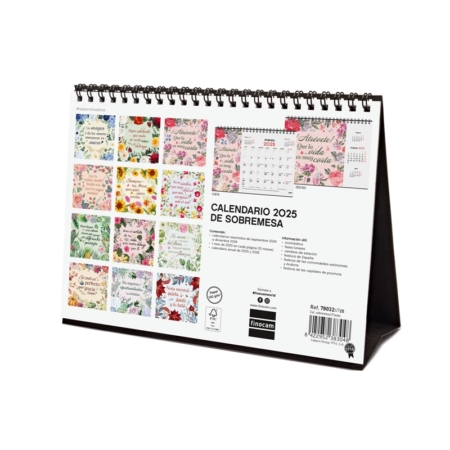 Calendario de sobremesa 2025 Finocam frases