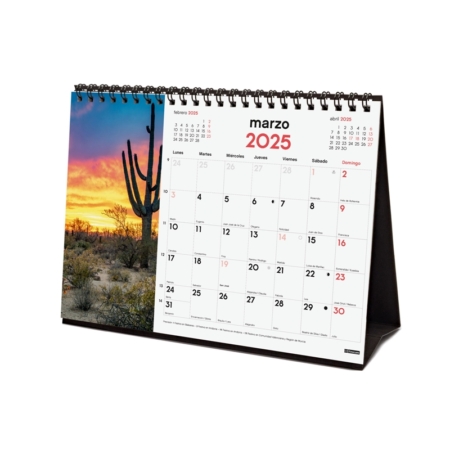 Calendario de sobremesa 2025 Finocam atardeceres