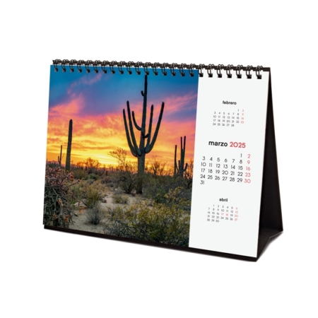 Calendario de sobremesa 2025 Finocam atardeceres