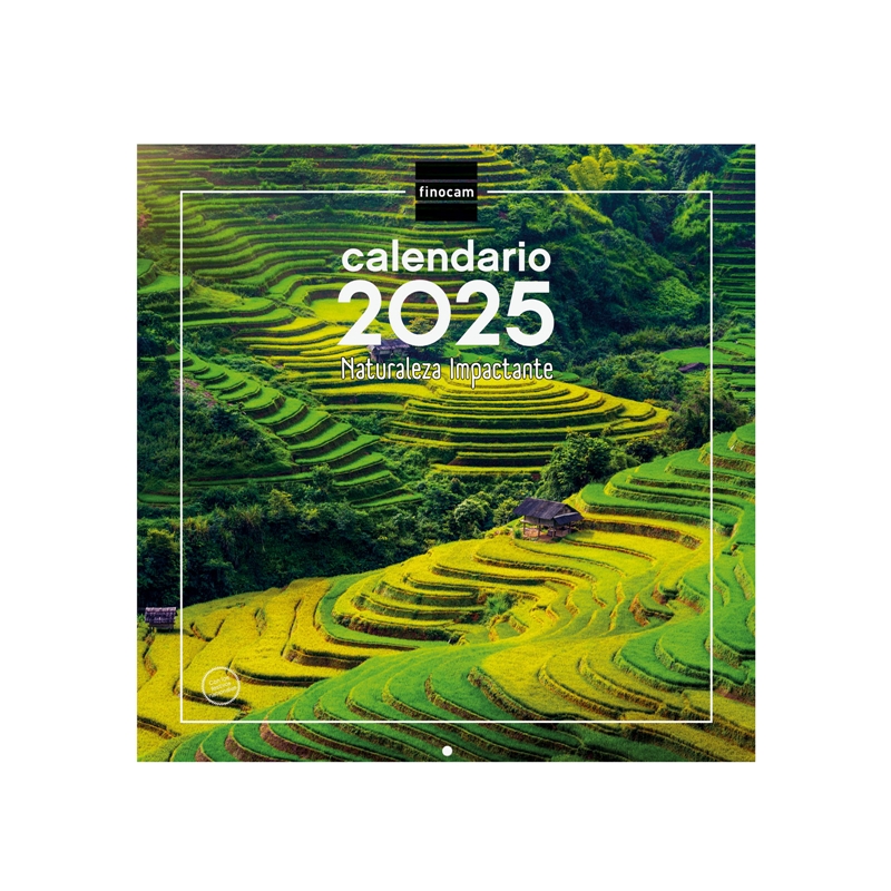 Calendario de pared 2025 Finocam 30 x 30 cm naturaleza