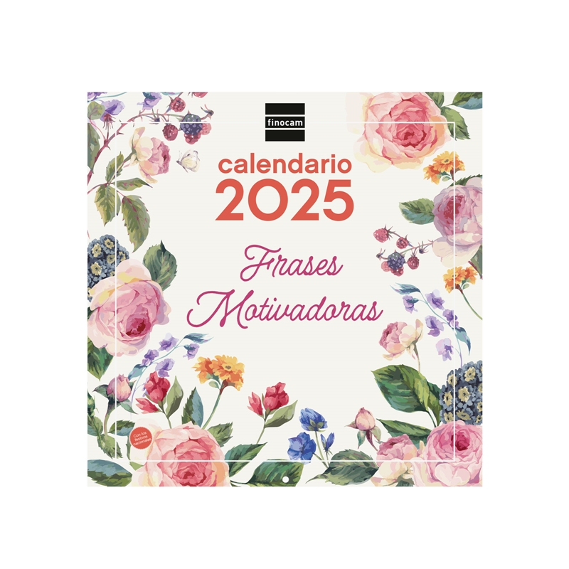 Calendario de pared 2025 Finocam 30 x 30 cm frases