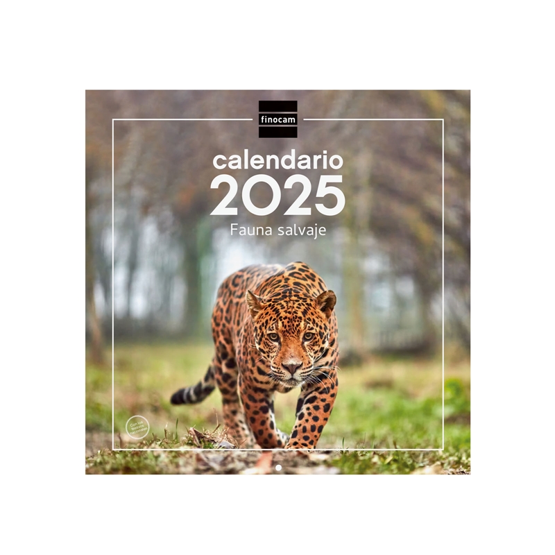 Calendario de pared 2025 Finocam 30 x 30 cm fauna