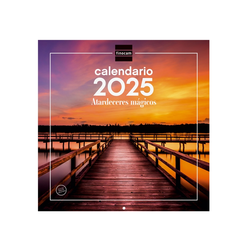 Calendario de pared 2025 Finocam 30 x 30 cm atardeceres