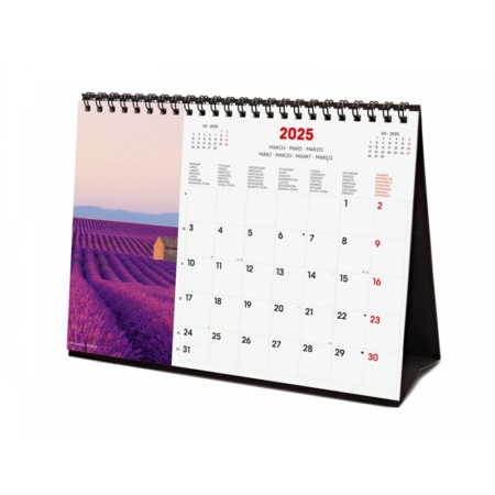 Calendario de sobremesa 2025 Finocam traveling internacional