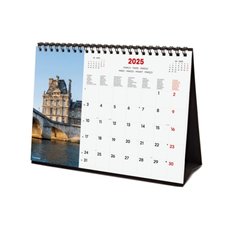 Calendario de sobremesa 2025 Finocam Paris internacional