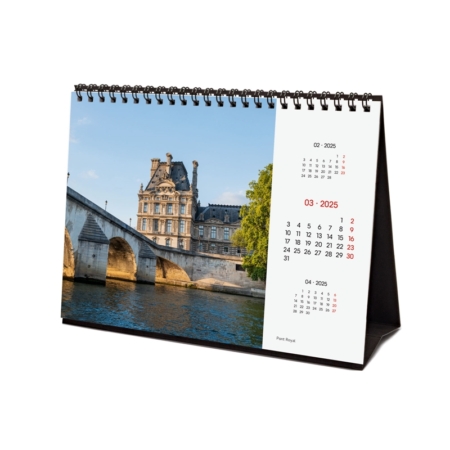 Calendario de sobremesa 2025 Finocam Paris internacional