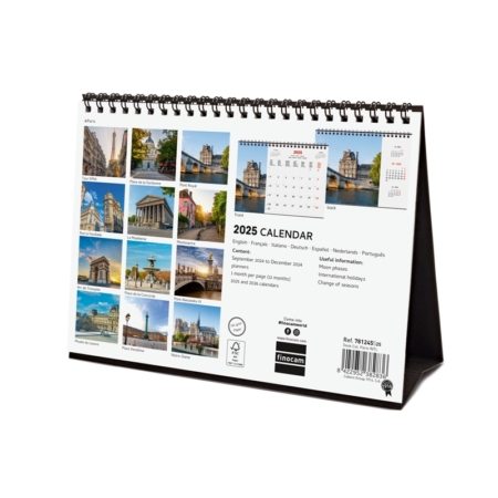 Calendario de sobremesa 2025 Finocam Paris internacional