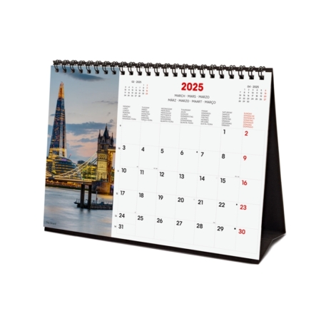 Calendario de sobremesa 2025 Finocam London internacional