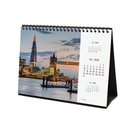 Calendario de sobremesa 2025 Finocam London internacional