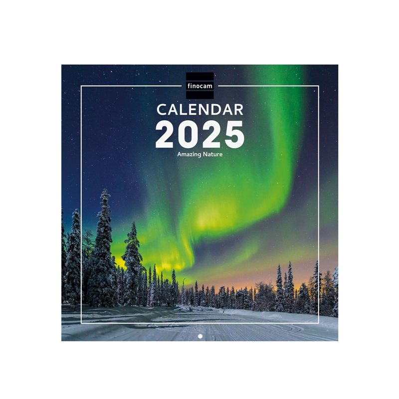 Calendario de pared 2025 Finocam 30 x 30 cm nature internacional