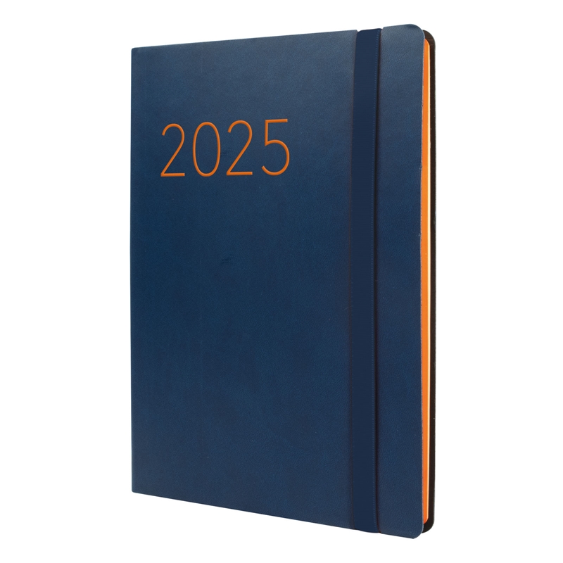 Agenda 2025 Finocam Lisa FA5 semana vista vertical azul