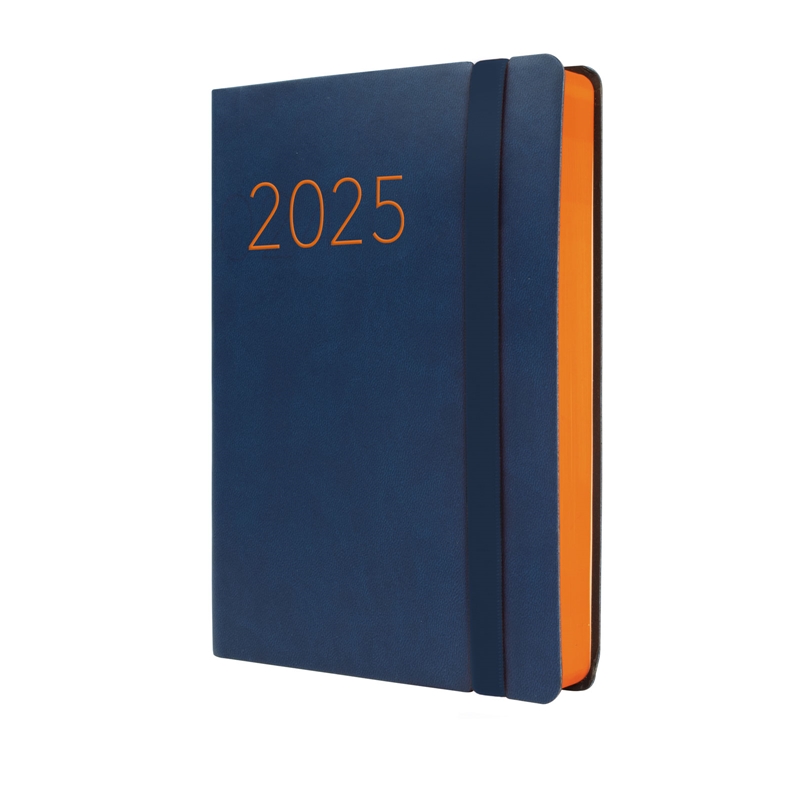 Agenda 2025 Finocam Lisa F4 1 día página azul