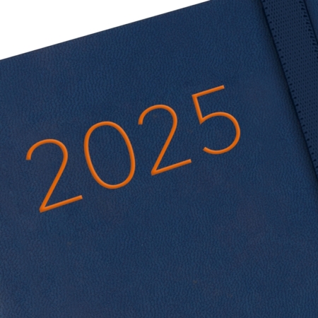 Agenda 2025 Finocam Lisa F4 1 día página azul