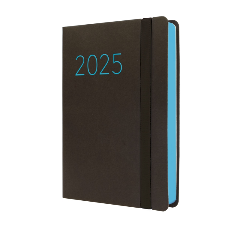 Agenda 2025 Finocam Lisa F4 1 día página negro