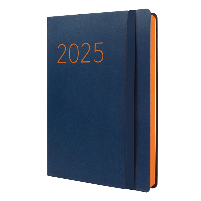 Agenda 2025 Finocam Lisa FA5 1 día página azul