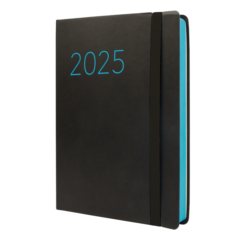 Agenda 2025 Finocam Lisa FA5 1 día página negro