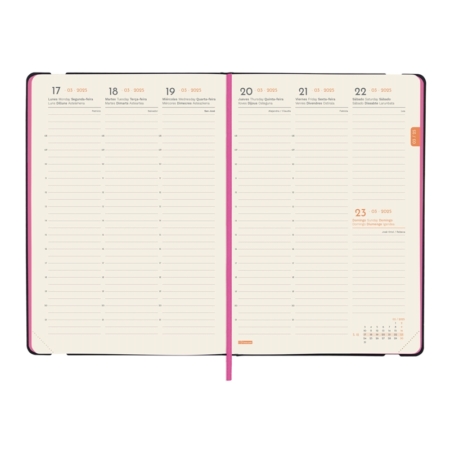 Agenda 2025 Finocam Joy FA5 semana vista vertical bloom