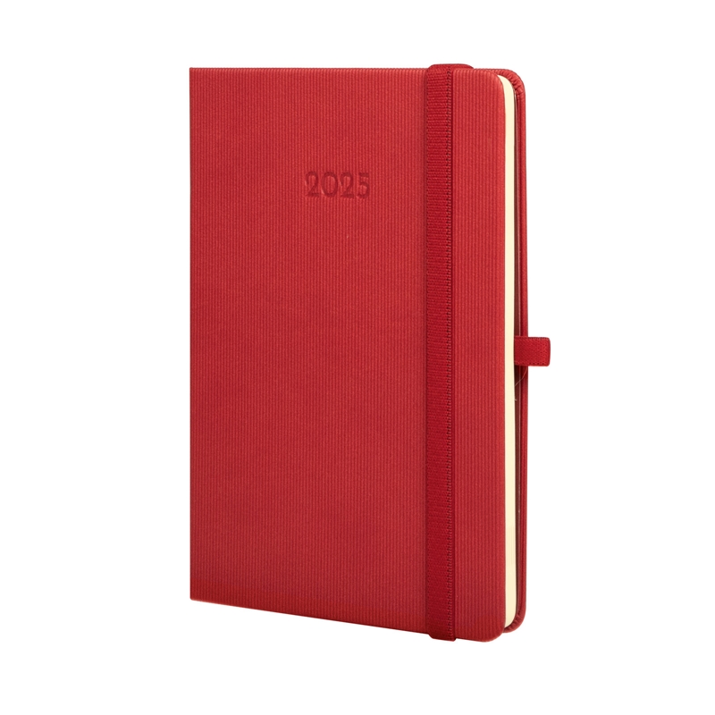 Agenda 2025 Finocam Textura M4 semana vista rojo