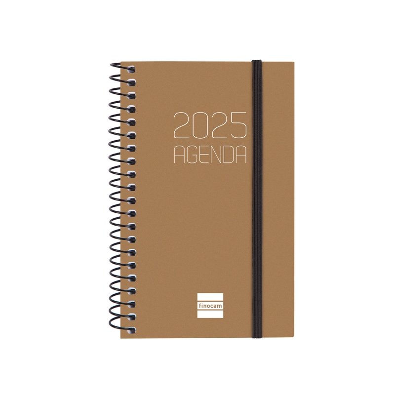 Agenda 2025 Finocam Opaque E3 semana vista marrón