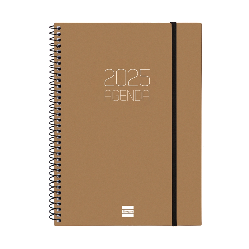 Agenda 2025 Finocam Opaque E10 semana vista marrón