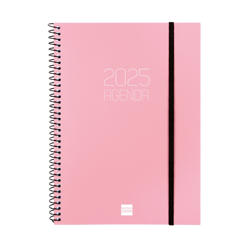 Agenda 2025 Finocam Opaque E10 semana vista rosa