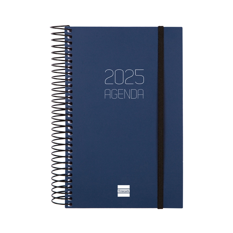 Agenda 2025 Finocam Opaque E5 1 día página azul