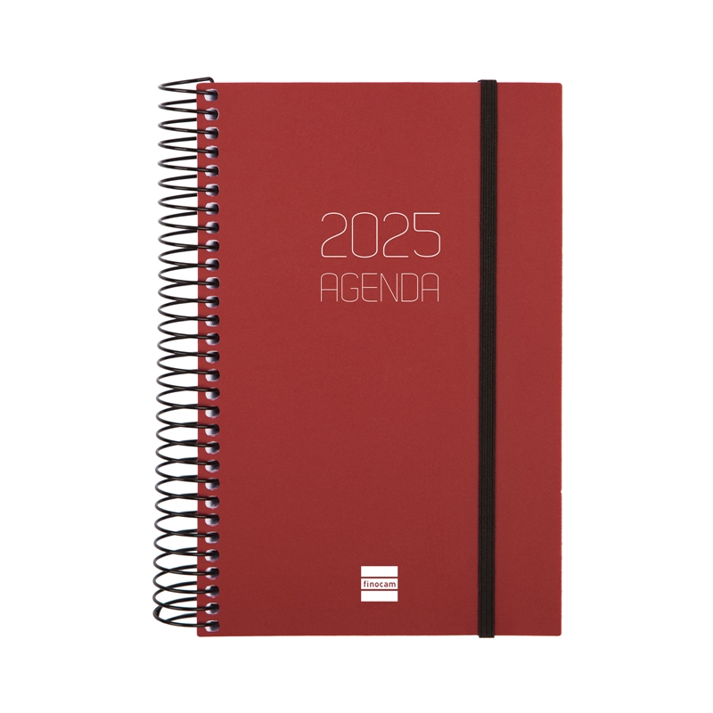 Agenda 2025 Finocam Opaque E5 1 día página burdeos