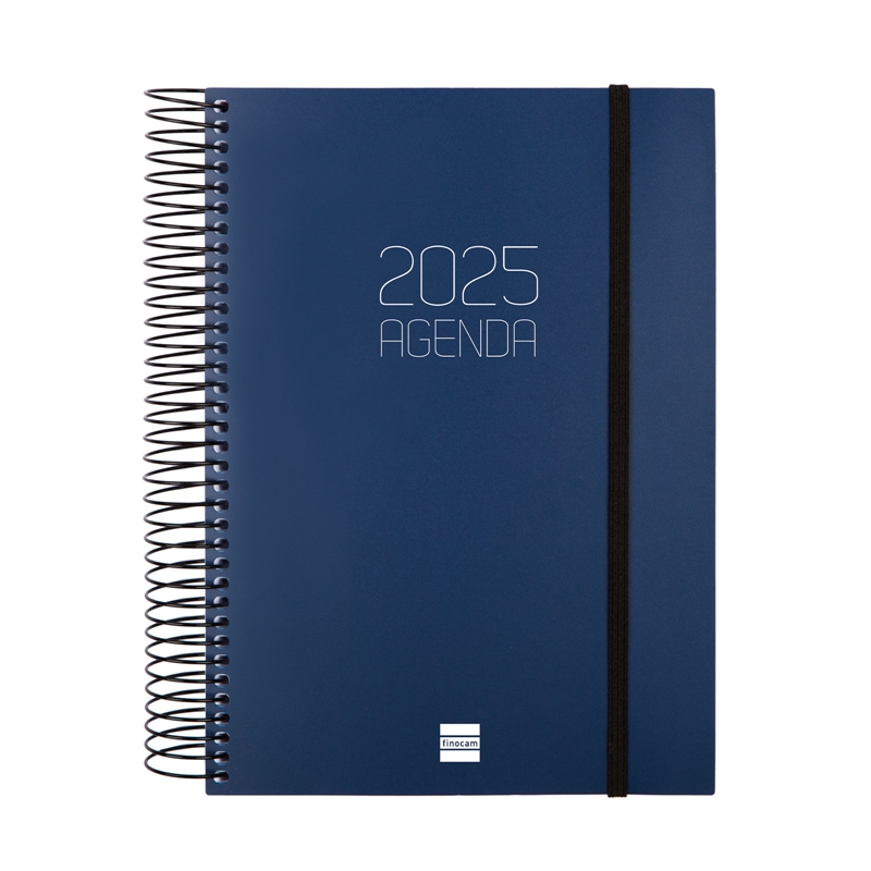 Agenda 2025 Finocam Opaque E10 1 día página azul