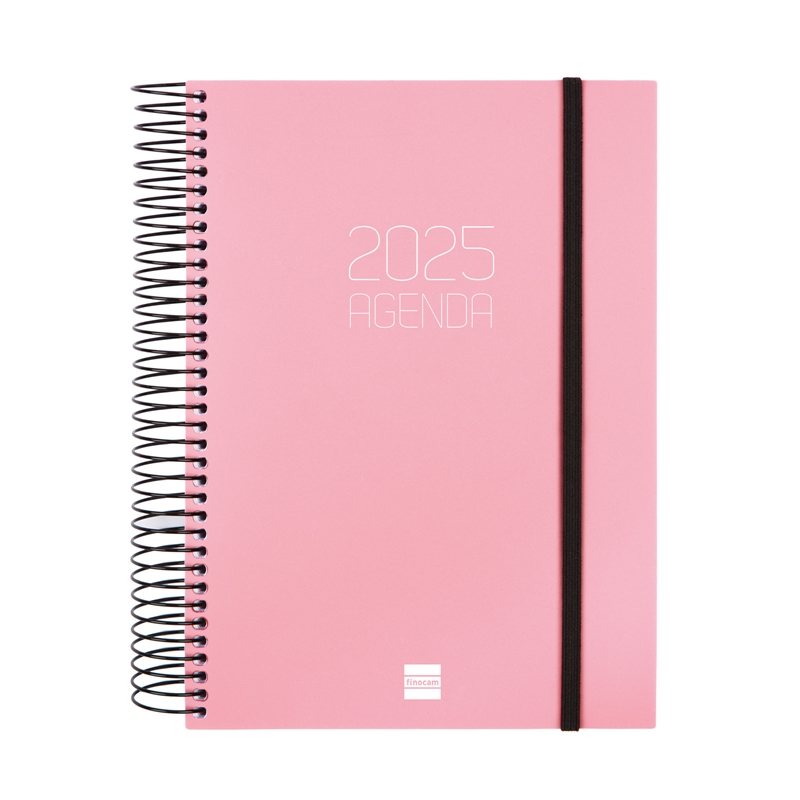 Agenda 2025 Finocam Opaque E10 1 día página rosa