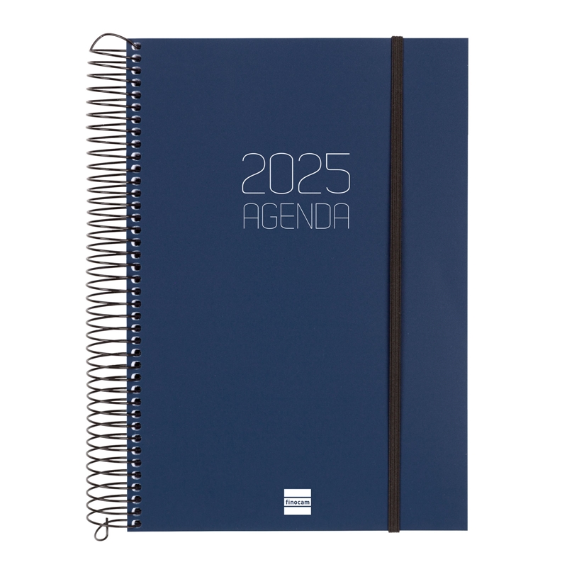 Agenda 2025 Finocam Opaque E11 1 día página azul