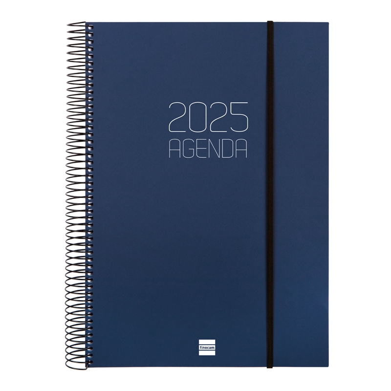 Agenda 2025 Finocam Opaque E40 1 día página azul