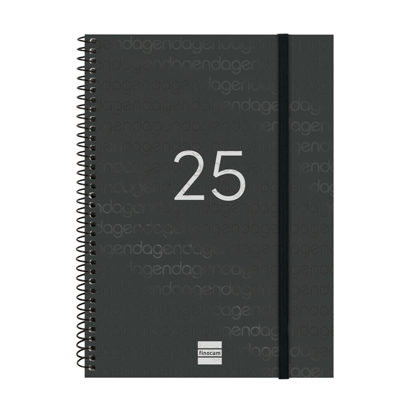 Agenda 2025 Finocam Year E10 semana vista vertical negro