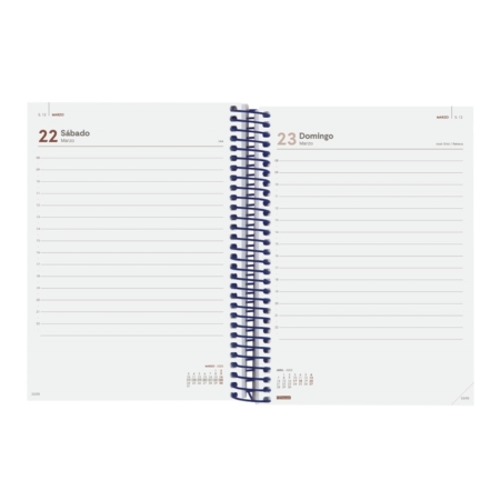 Agenda 2025 Finocam Year E10 1 día página azul